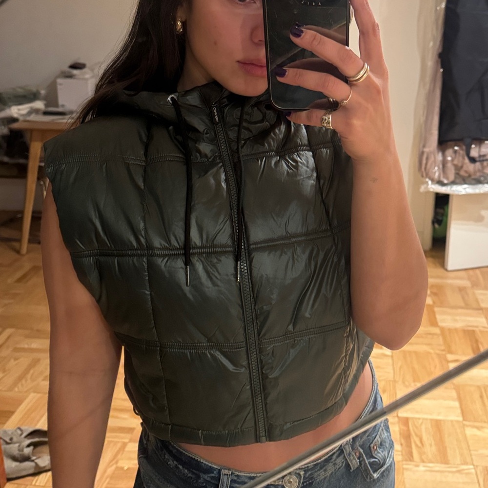 Calvin Klein Olive Puffer Vest
